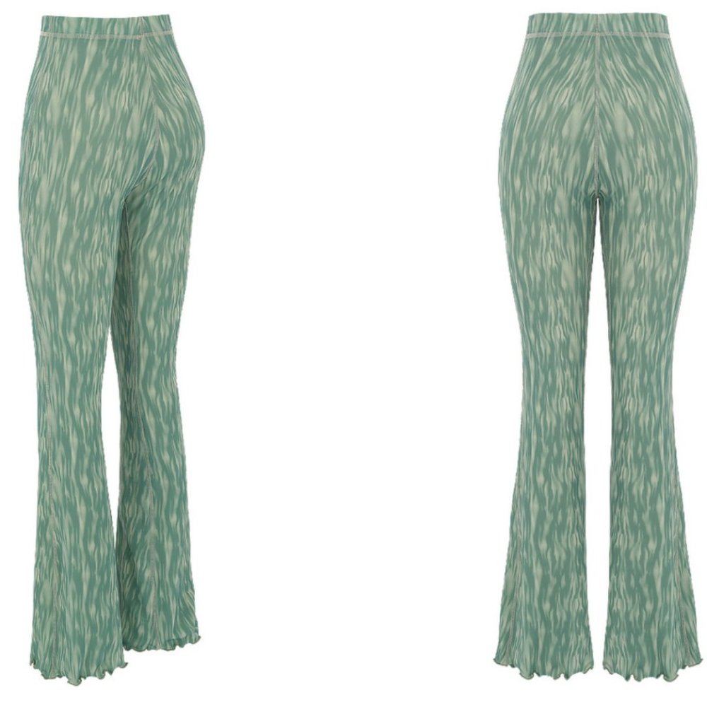 House of CB Erin Ivy Print Flared Trouser Pants - Picture 2 of 4